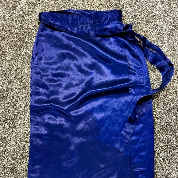 Country Road | Dresses | Country Road Long Blue Wrap Dress | Poshmark